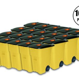 1,000 PERSON SURVIVAL KIT IN ROLLING BIN