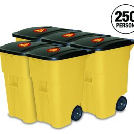 250 PERSON SURVIVAL KIT IN ROLLING BIN